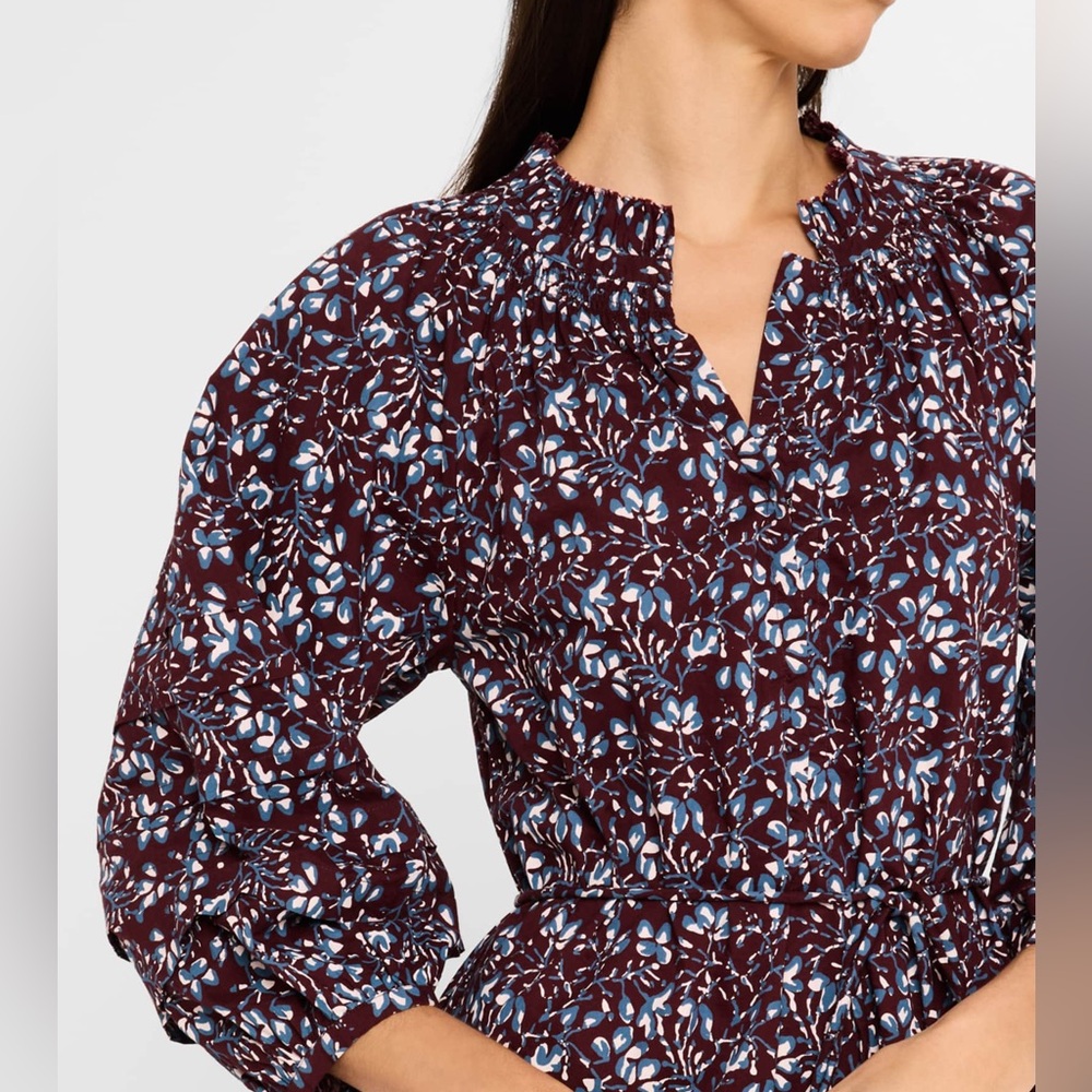 APIECE APART- Mitte floral puff sleeve top